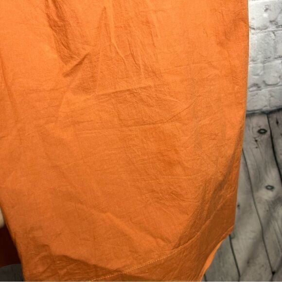 NEW Ulla Johnson orange high rise pleated button fly wide leg pants size 12 - Picture 8 of 13